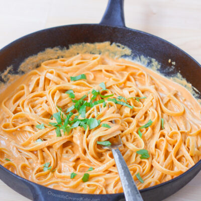 Creamy Red Pepper Alfredo Pasta