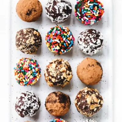 Truffles (coconut, cocoa powder, nuts or sprinkles)