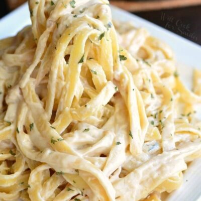 Roasted Garlic Asiago Fettuccine