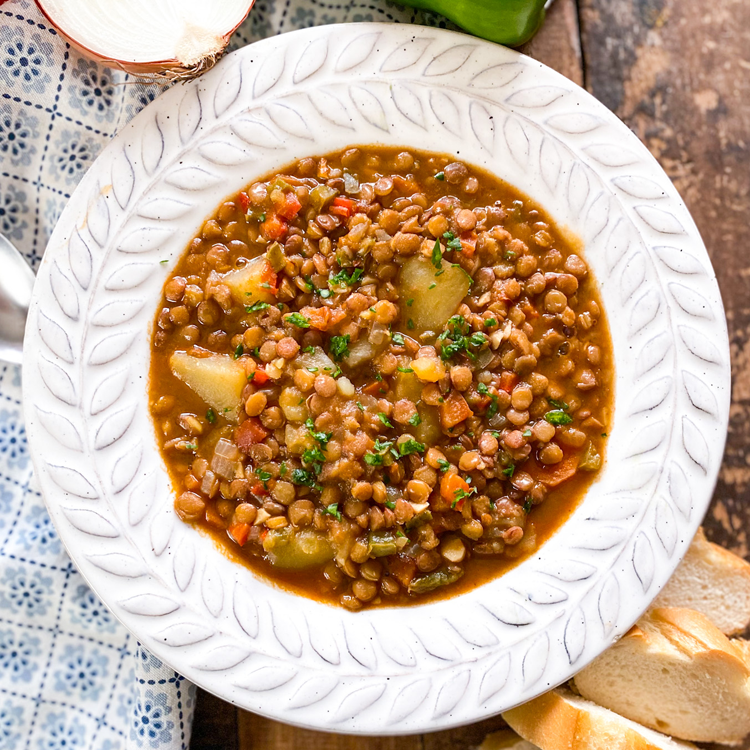 Lentil Soup in a bowl