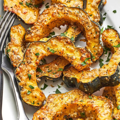 Parmesan Herb Roasted Acorn Squash