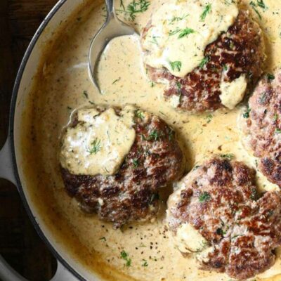 Hamburger Steaks in Creamy Dill Sauce