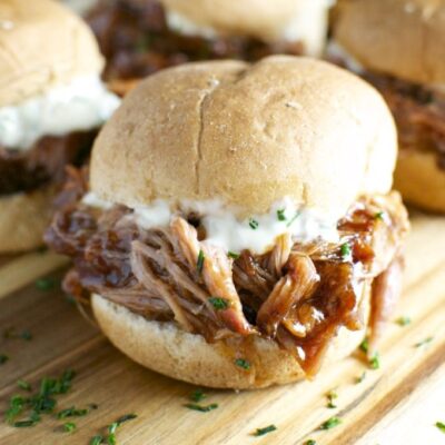 Pulled Pork Sliders with Garlic Aioli